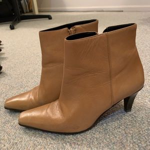 Faux tan Leather Ankle Booties